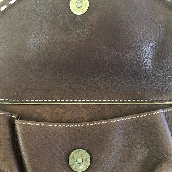 Leather purse / clutch / crossbody bag. Brown. - Picture 10 of 15